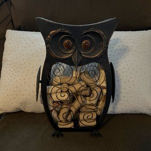 Owl cork storage decor
